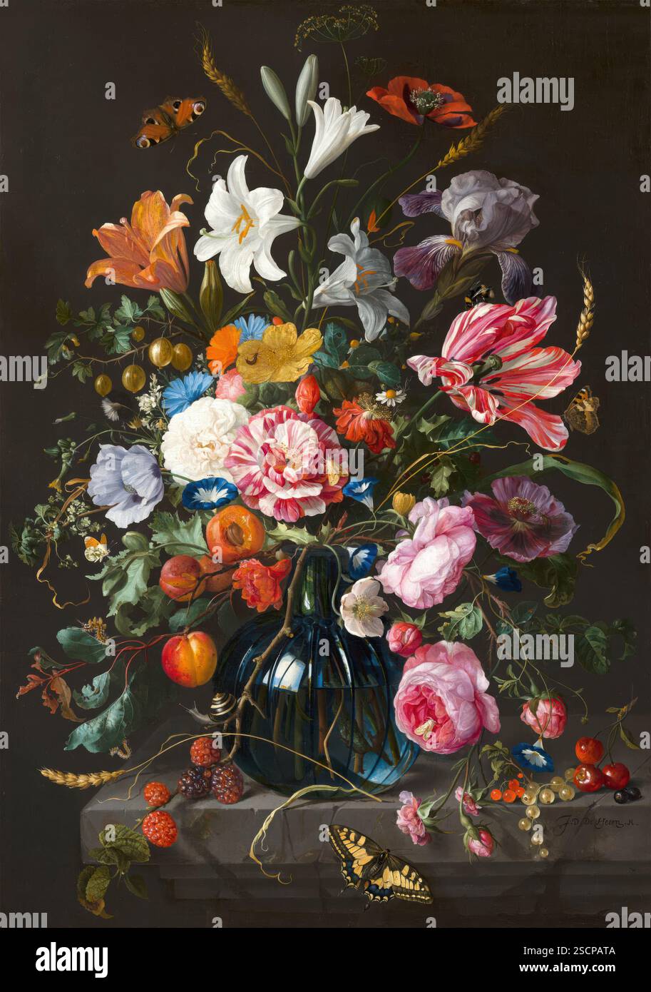 Vase mit Blumen. Stockfoto
