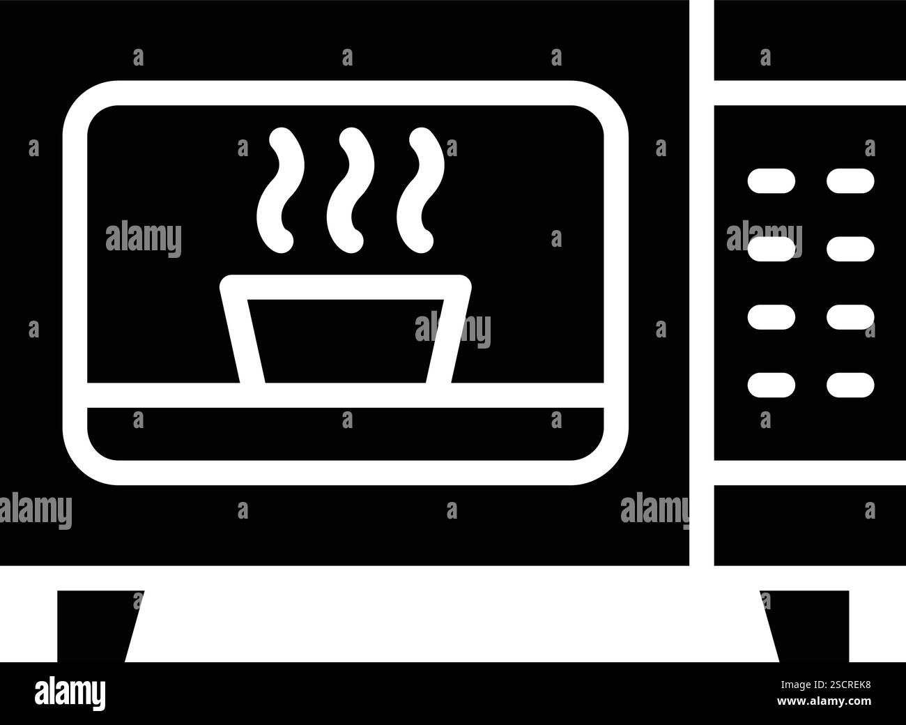 Mikrowellen-Vektor-Symbol-Design-Illustration Stock Vektor