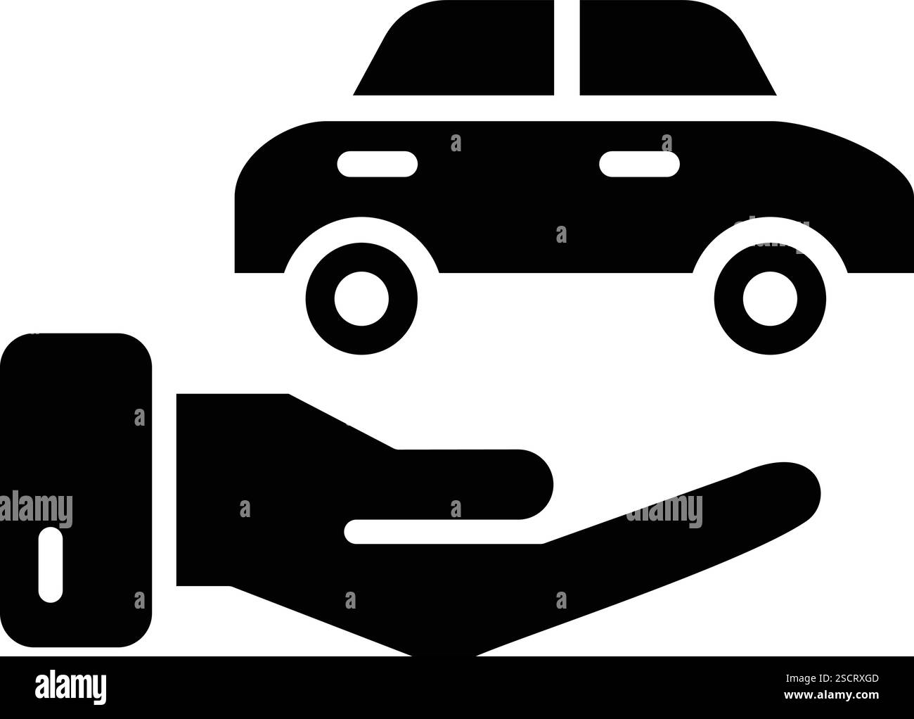 Autoversicherung Vektor-Symbol Design-Illustration Stock Vektor