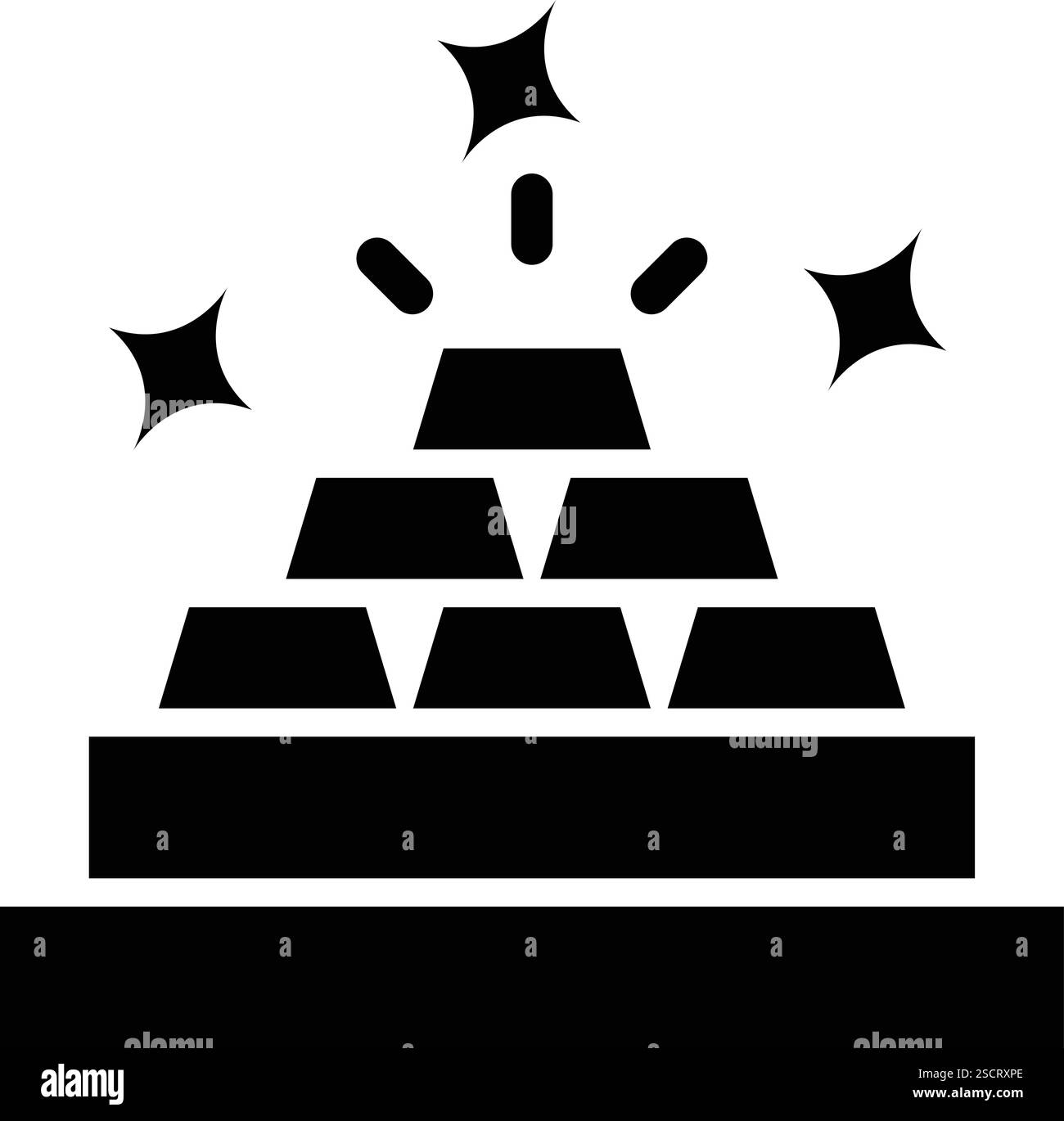 Goldene Blöcke Vektor-Symbol Design-Illustration Stock Vektor