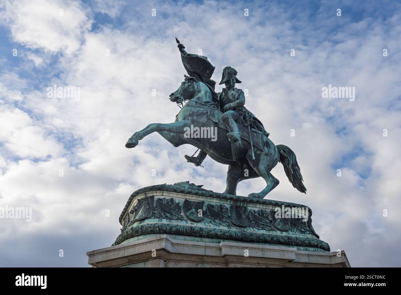 Erzherzog Karl Reiterstatue am Heldenplatz in Wien, Österreich Stockfoto