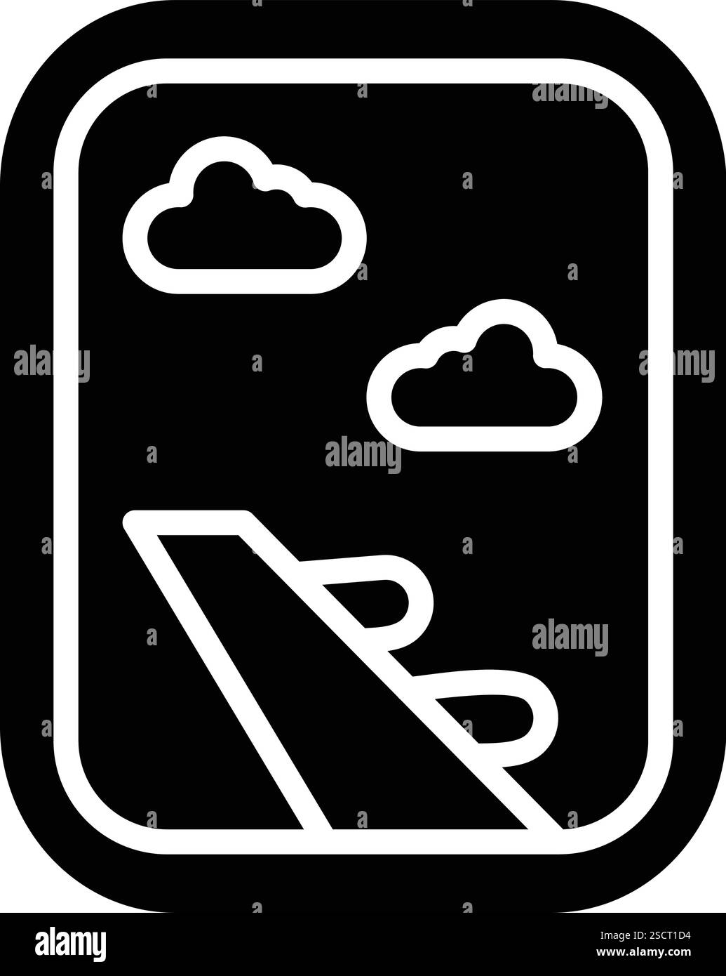 Flugzeugfenster Vektor Symbol Design Illustration Stock Vektor