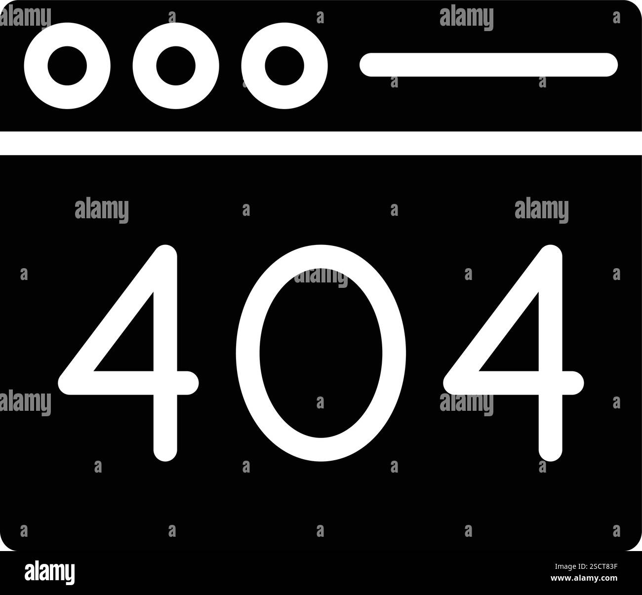 404 Fehler Vektorsymbol Design-Illustration Stock Vektor