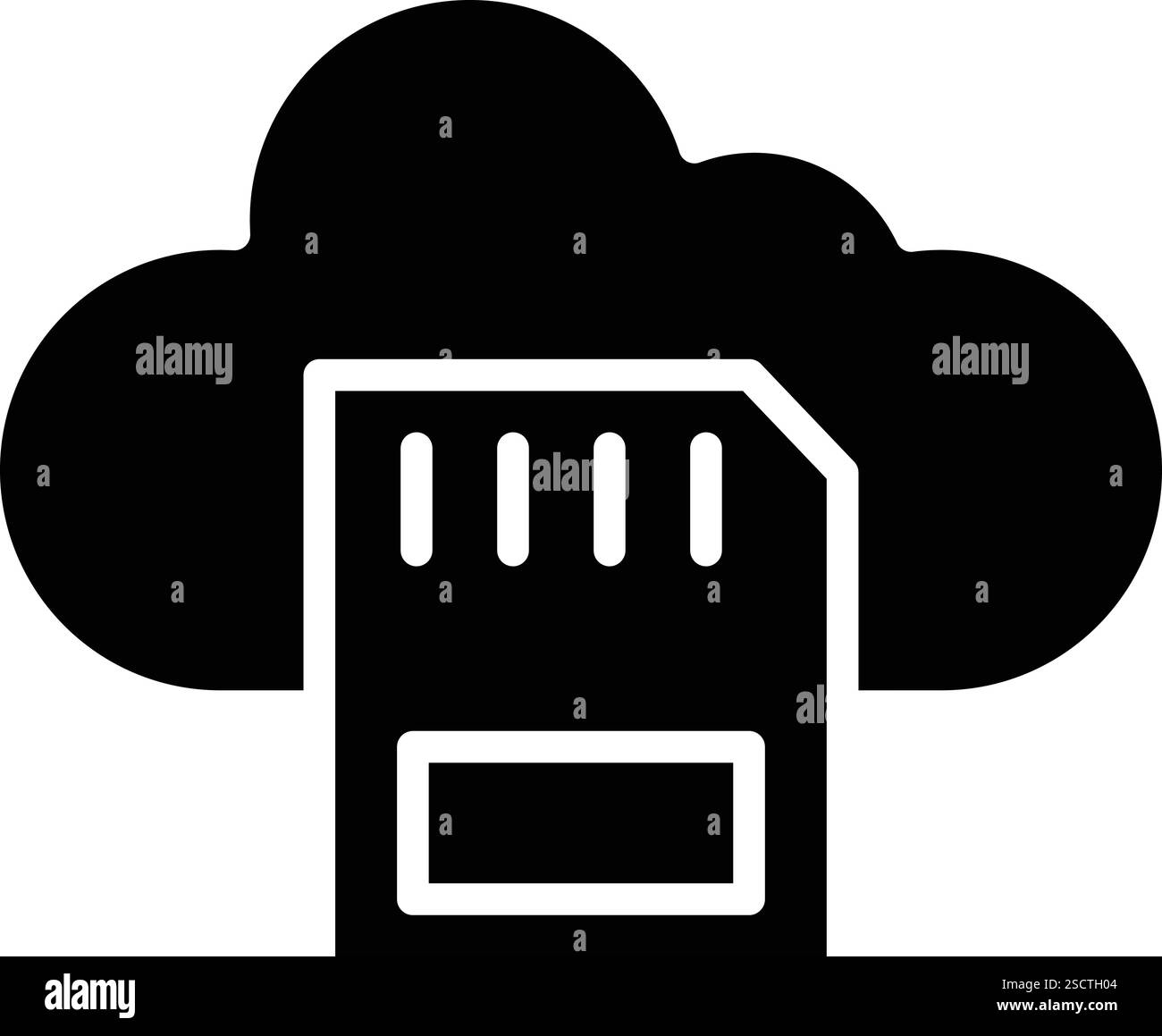 SD-Karte Vektorsymbol Design-Illustration Stock Vektor