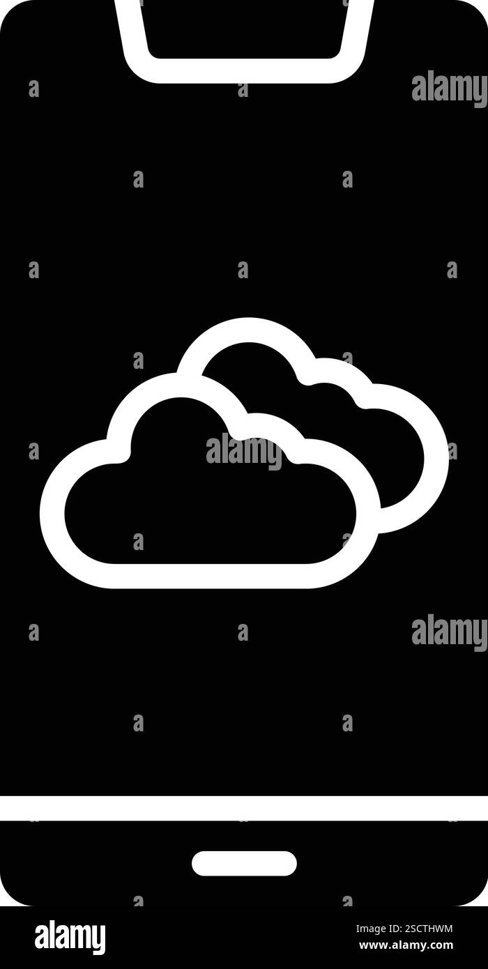 Wetter-App Vektor-Symbol Design Illustration Stock Vektor