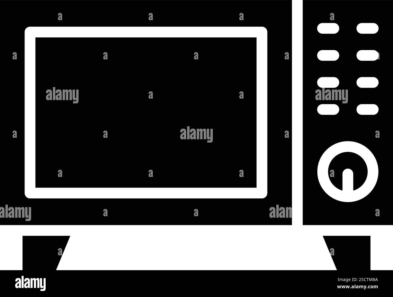 Mikrowellen-Vektor-Symbol-Design-Illustration Stock Vektor