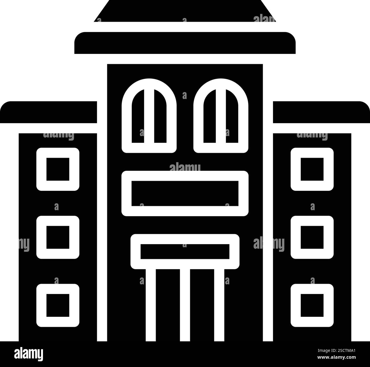 Hotel Vektor Icon Design Illustration Stock Vektor