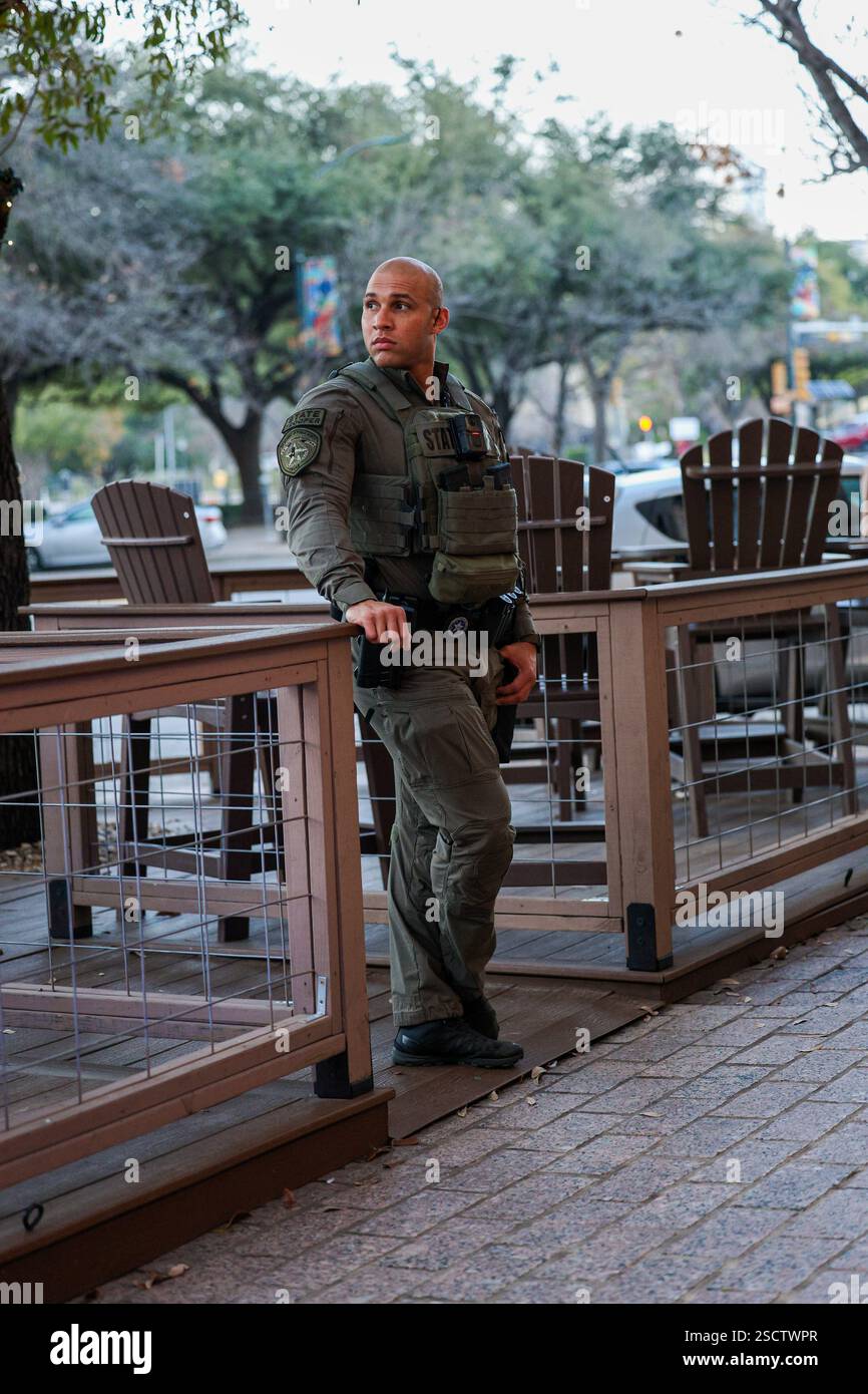 Fahrradpolizei Austin Texas Stockfoto