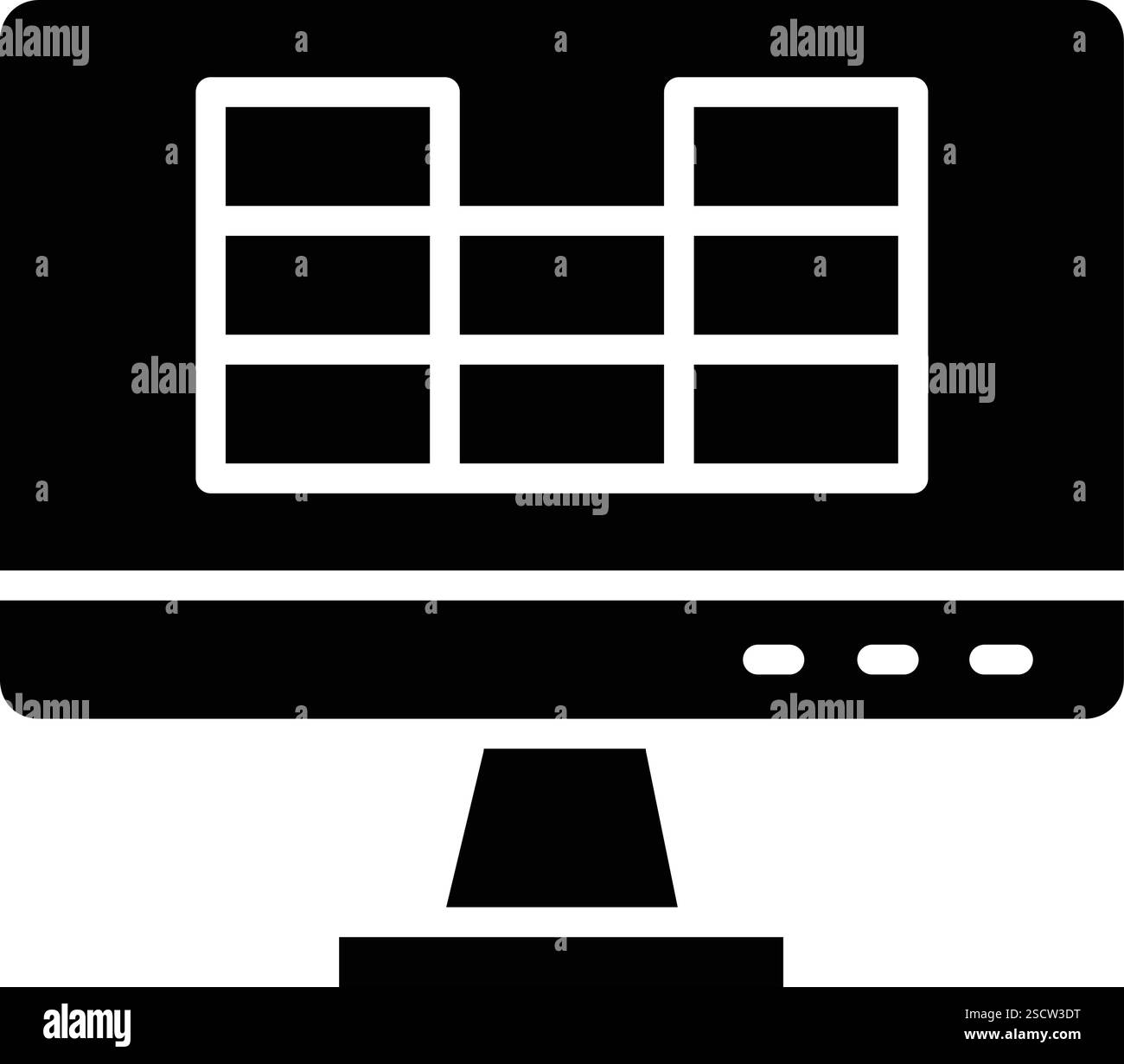 Darstellung Des Symbols „Spaltenvektor“ Stock Vektor