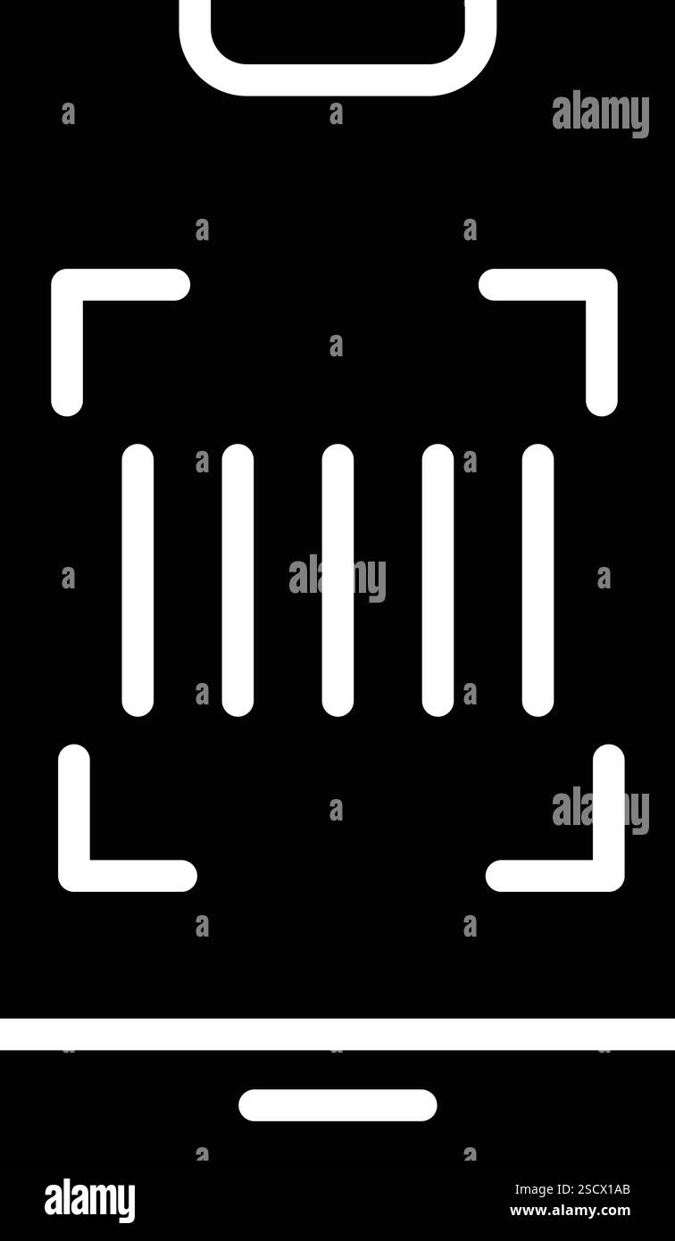 Strichcode-Vektor-Symbol Design-Illustration Stock Vektor