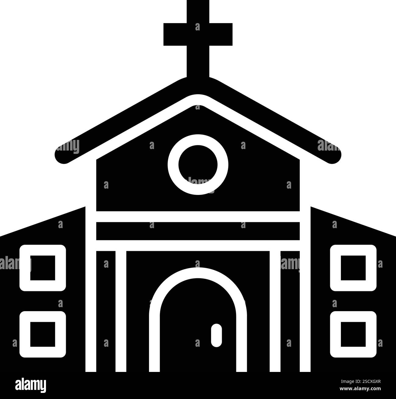 Kirche Vektor Symbol Design Illustration Stock Vektor