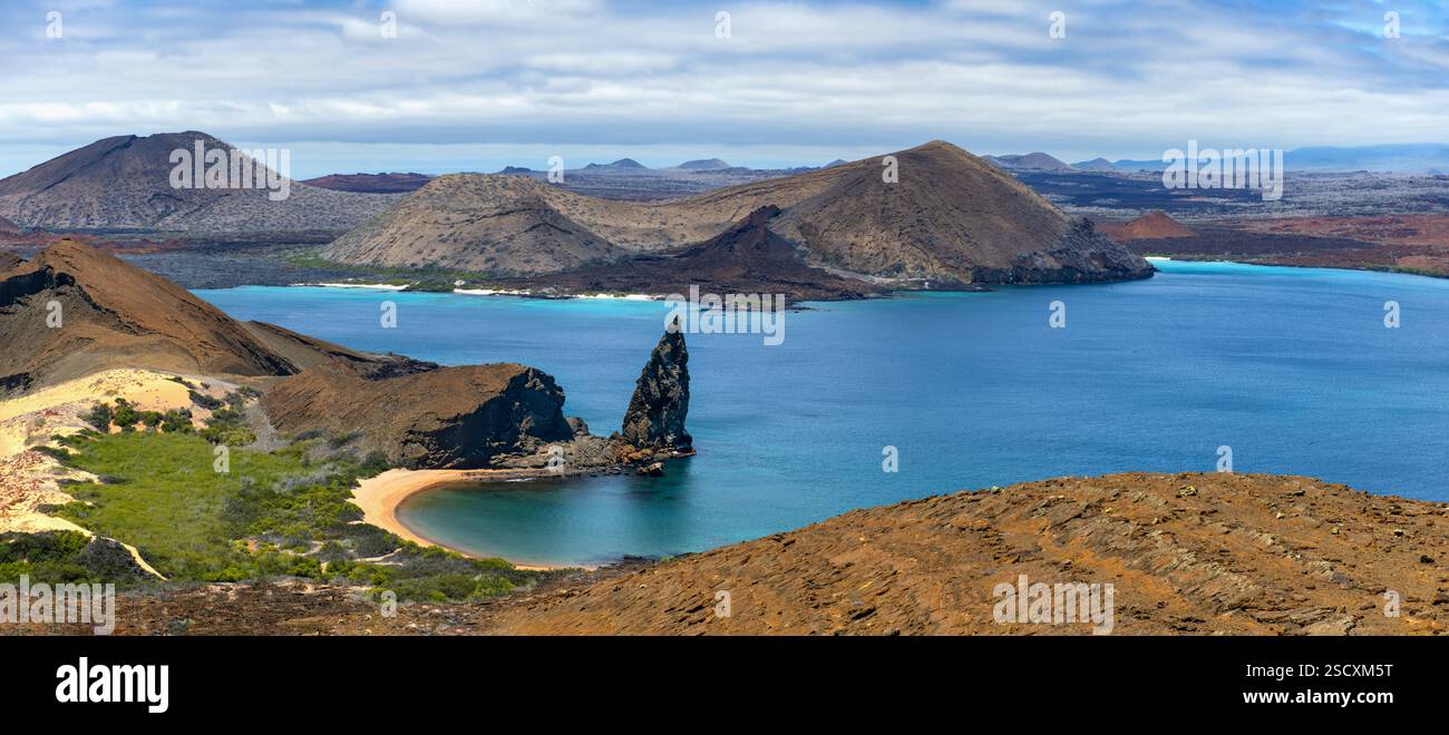 Bartolomé Insel Galapagos mit seinem Pinnacle Rock Stockfoto