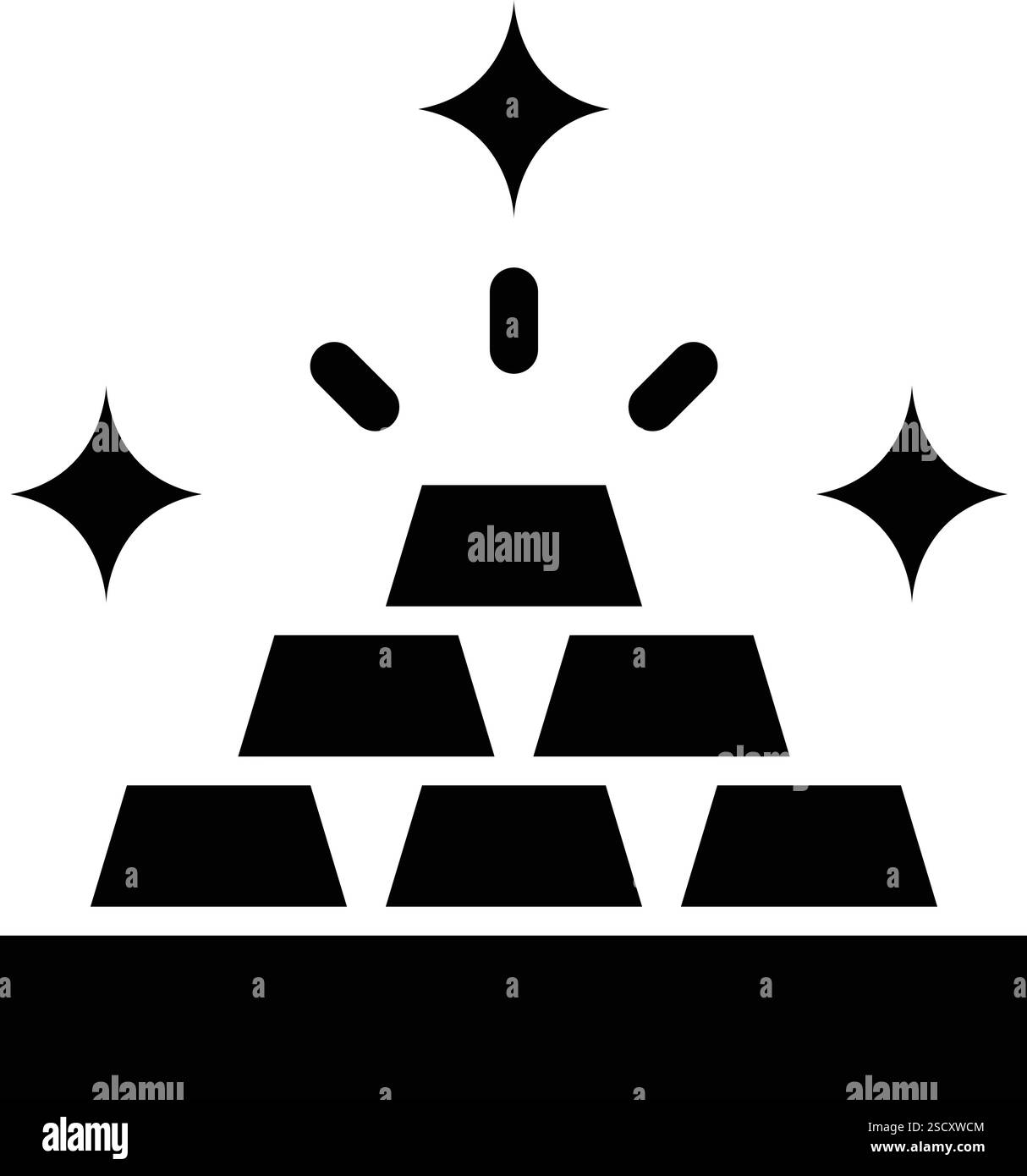 Goldbarren Vektor-Symbol Design-Illustration Stock Vektor