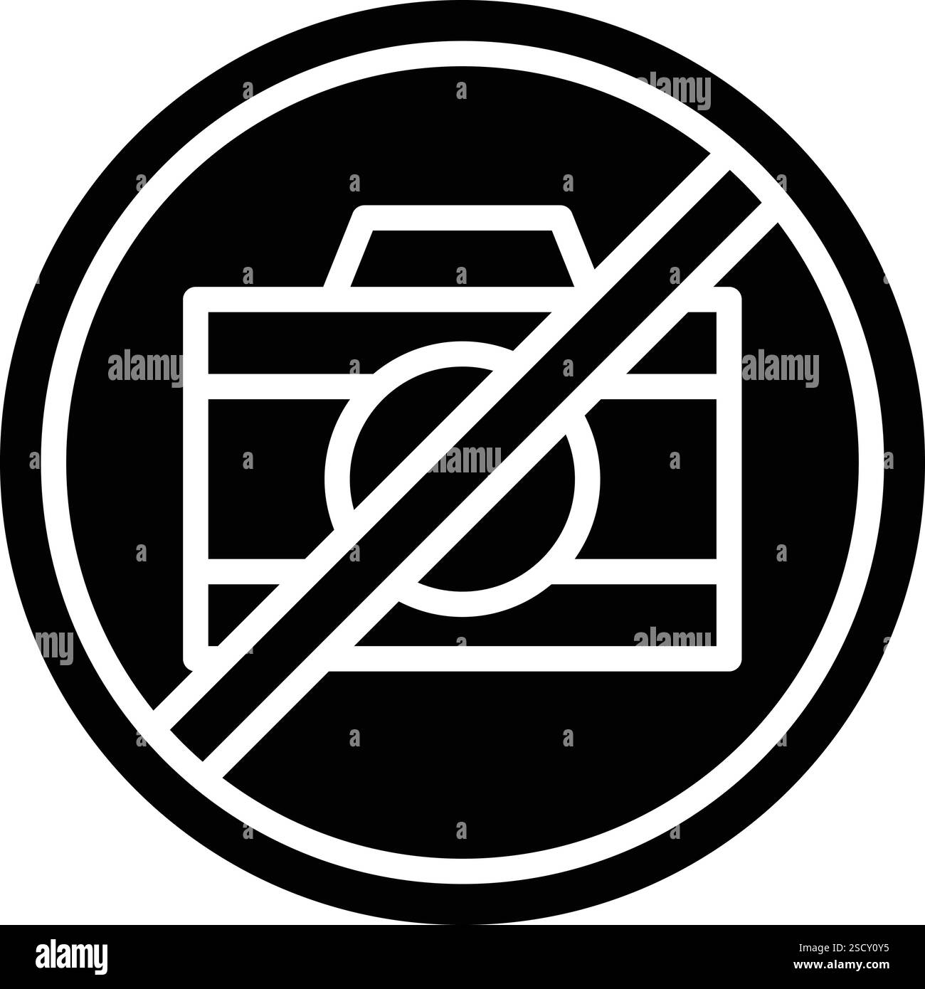 Keine Kamera Vektorsymbol Design-Illustration Stock Vektor