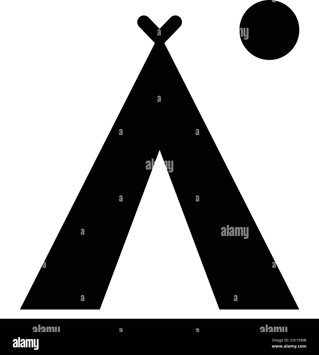 Camping Vektor Symbol Design Illustration Stock Vektor