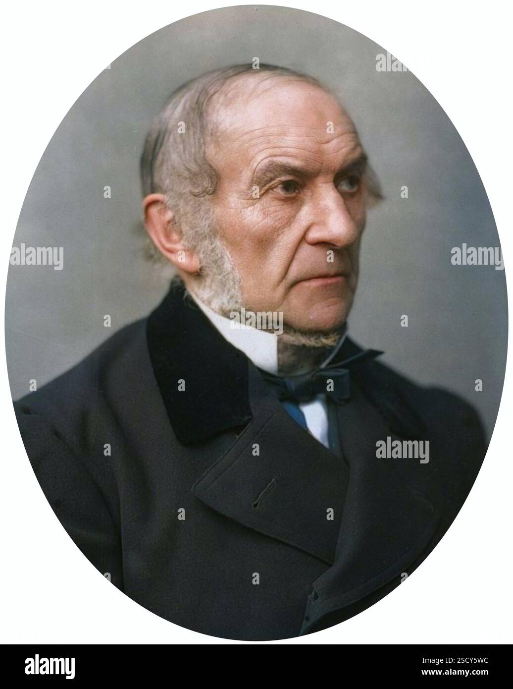 William Ewart Gladstone Abgeordneter, britischer liberaler Premierminister, 1882. William Gladstone (1809–1898) wurde in Liverpool geboren und studierte in Oxford, von wo aus er 1832 seine politische Karriere begann. 1868 wurde er Premierminister, 1880 und 1886 zweimal. Während seiner Zeit an der Macht brachte Gladstone große Reformen in Irland ein und etablierte ein nationales Bildungssystem in England. Aus "Männer von Mark: Eine Galerie zeitgenössischer Porträts von Männern, die im Senat, in der Kirche, in Wissenschaft, Literatur und Kunst, in der Armee, marine, Recht, Medizin usw. Fotografiert aus dem Leben von Stockfoto