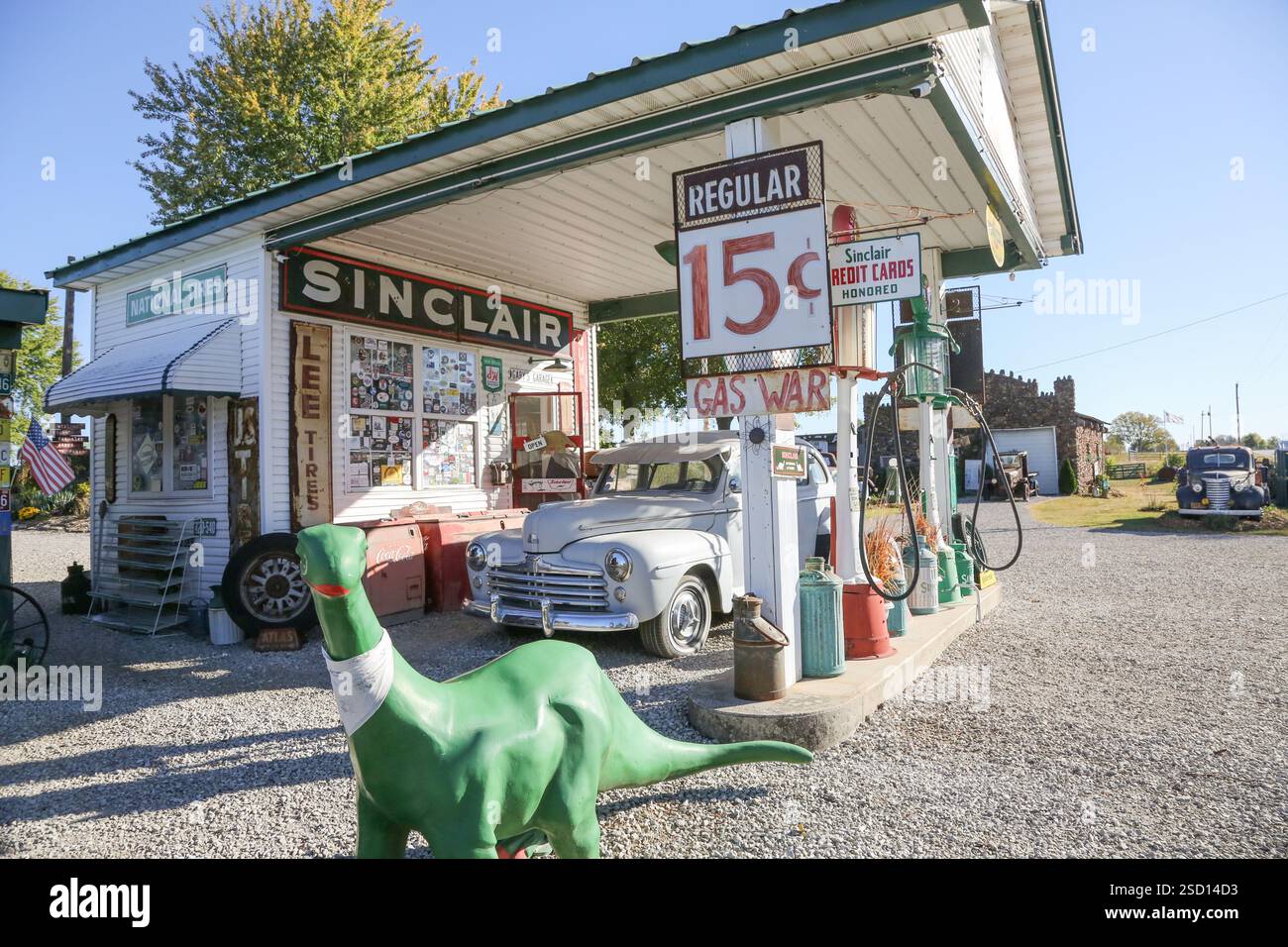 Gary Gay Parita Sinclair Tankstelle, Missouri Stockfoto Gary Gay Parita Sinclair Tankstelle, Missouri Stockfoto