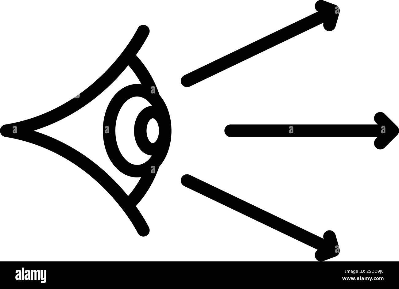 Symbol für visuelle Wahrnehmung, visuell Stock Vektor