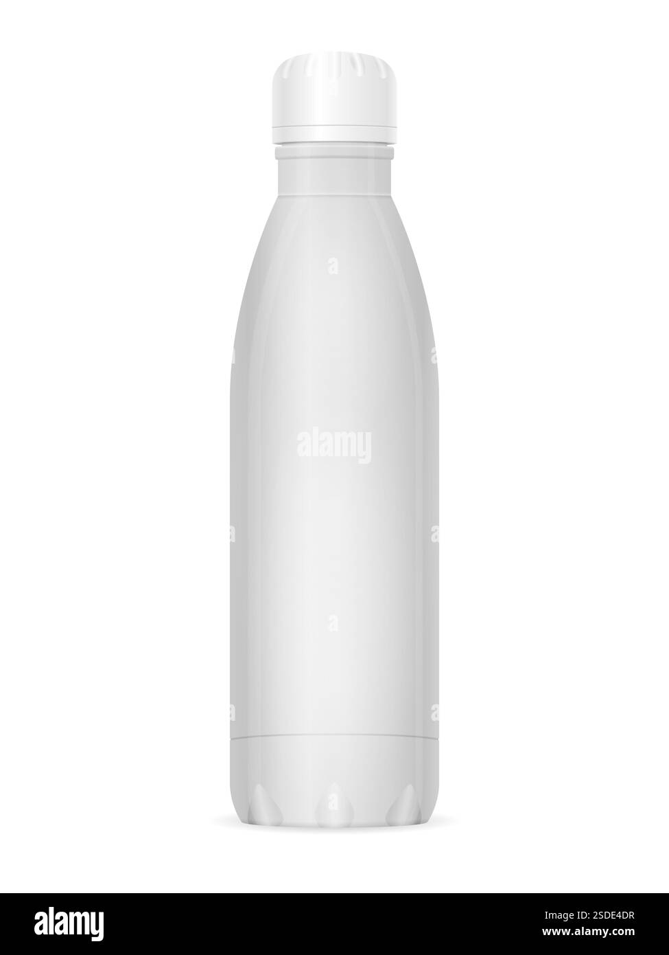 Plastikflasche auf weißem Hintergrund. Vektorabbildung. Stockfoto