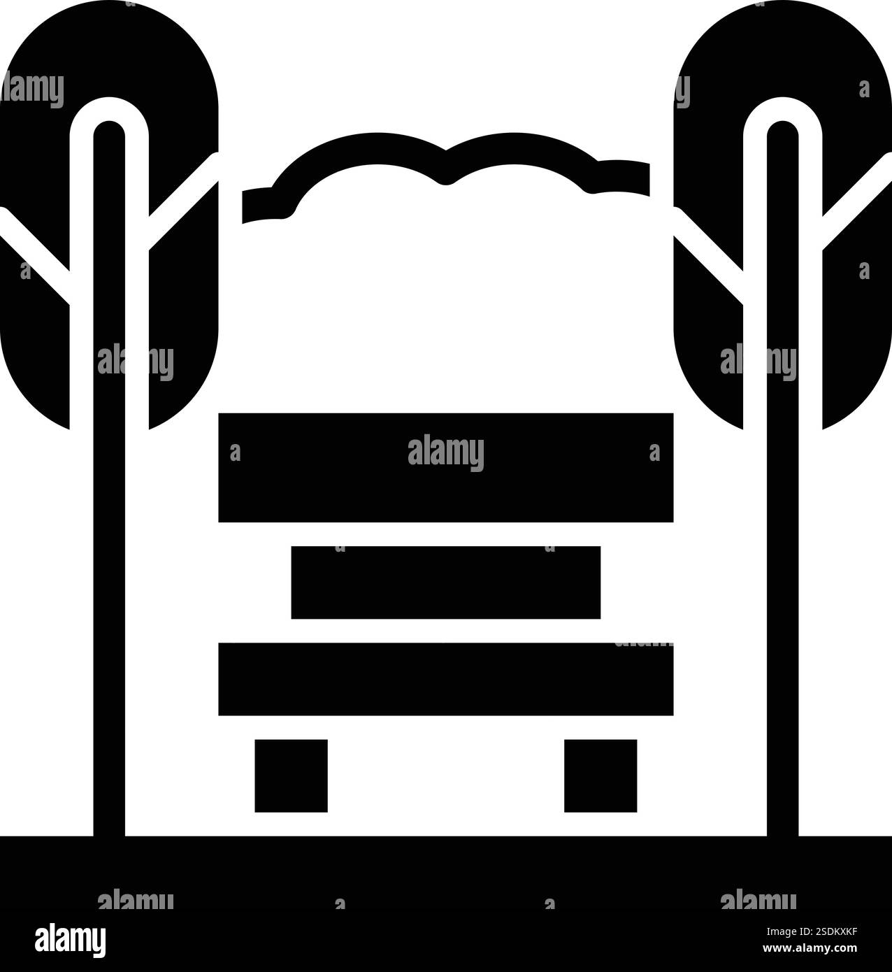 Symbol „Tischvektor“ Konstruktionsdarstellung Stock Vektor