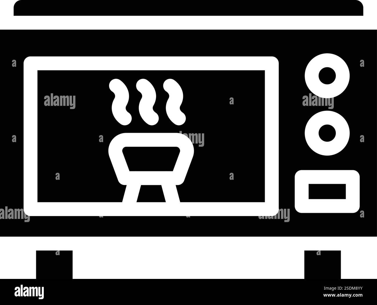 Mikrowellen-Vektor-Symbol-Design-Illustration Stock Vektor