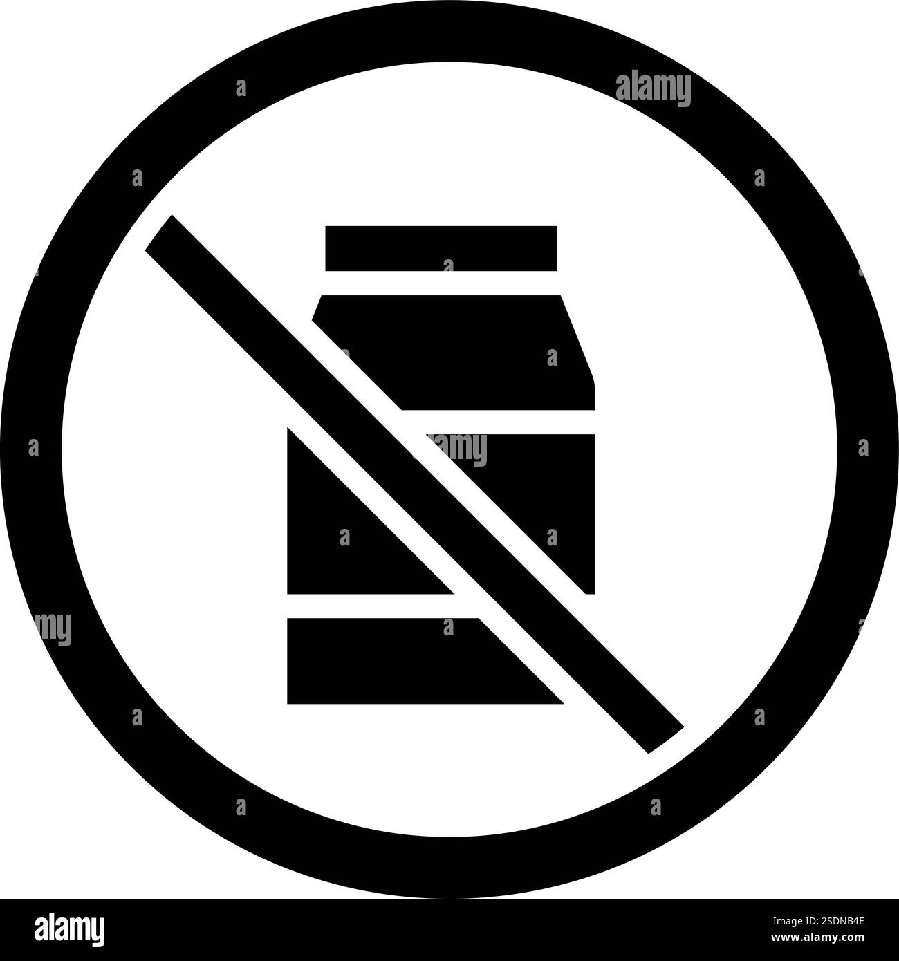 Kein Milchvektor-Symbol Design-Illustration Stock Vektor