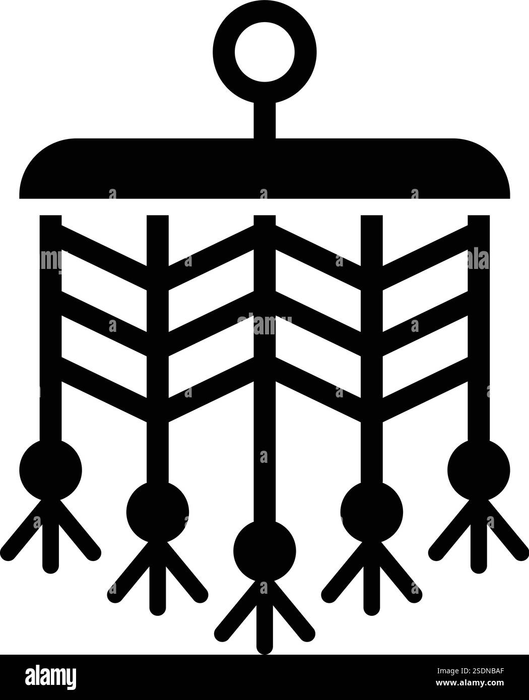 Makramee-Vektor-Symbol Design-Illustration Stock Vektor