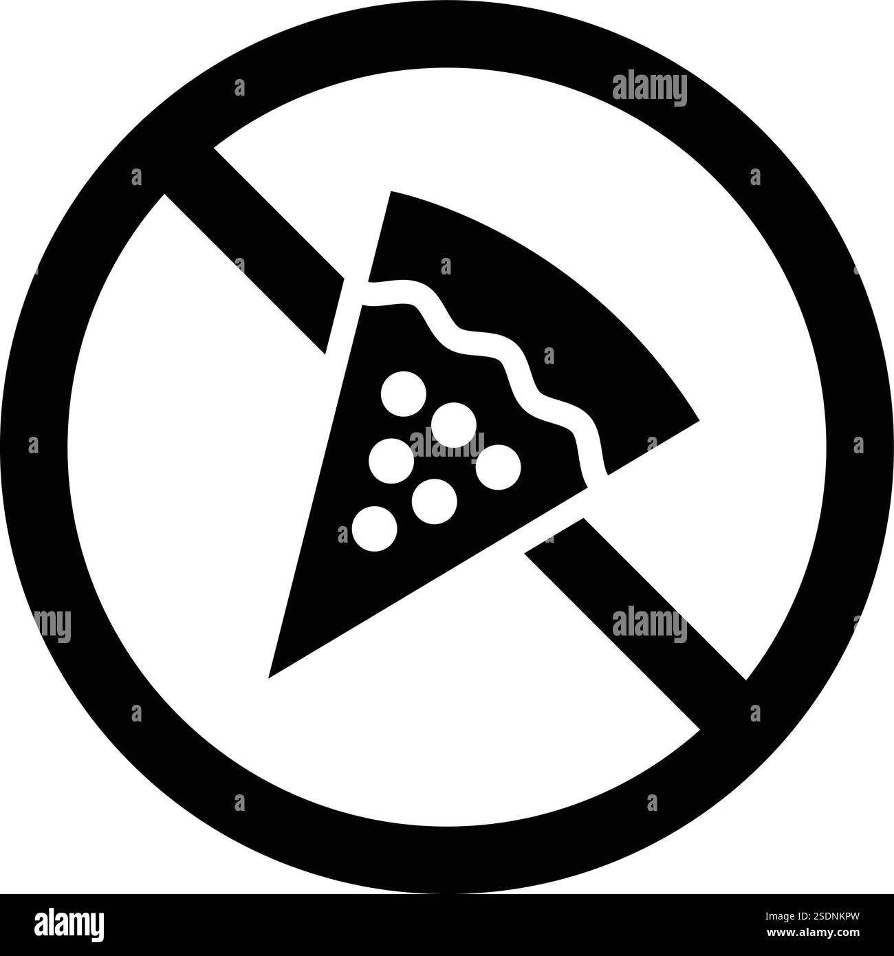 Kein Fast Food Vektor Symbol Design Illustration Stock Vektor