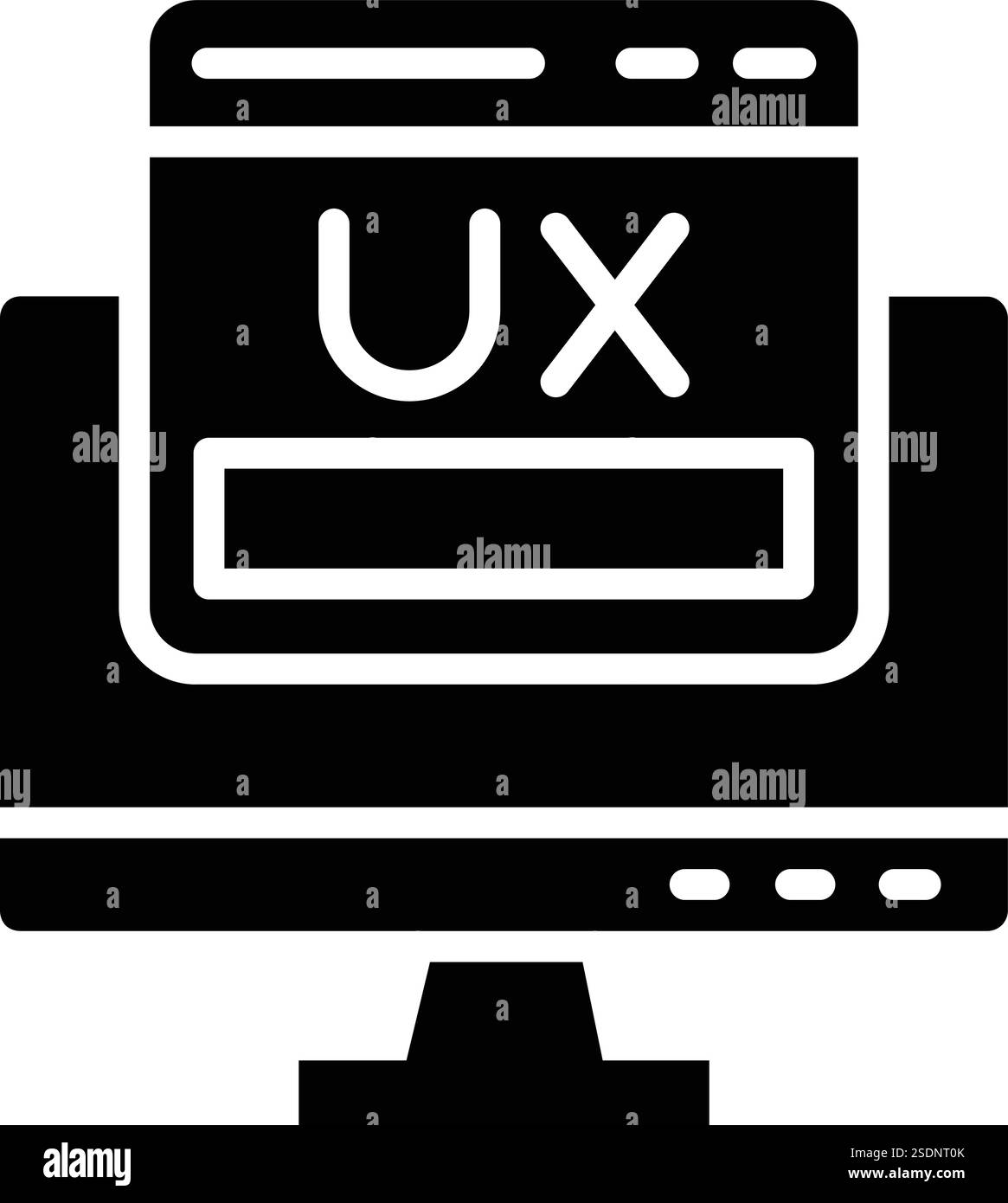 Ux-Vektor-Symbol Konstruktionsabbildung Stock Vektor