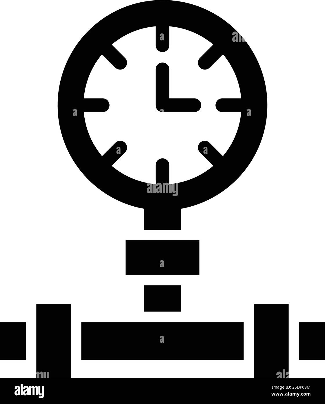Manometer Vektor Symbol Design Illustration Stock Vektor