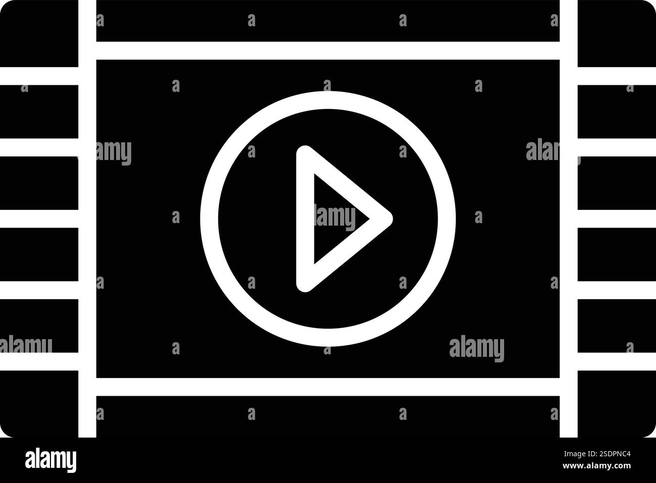 Video-Vektor-Symbol Design-Illustration Stock Vektor