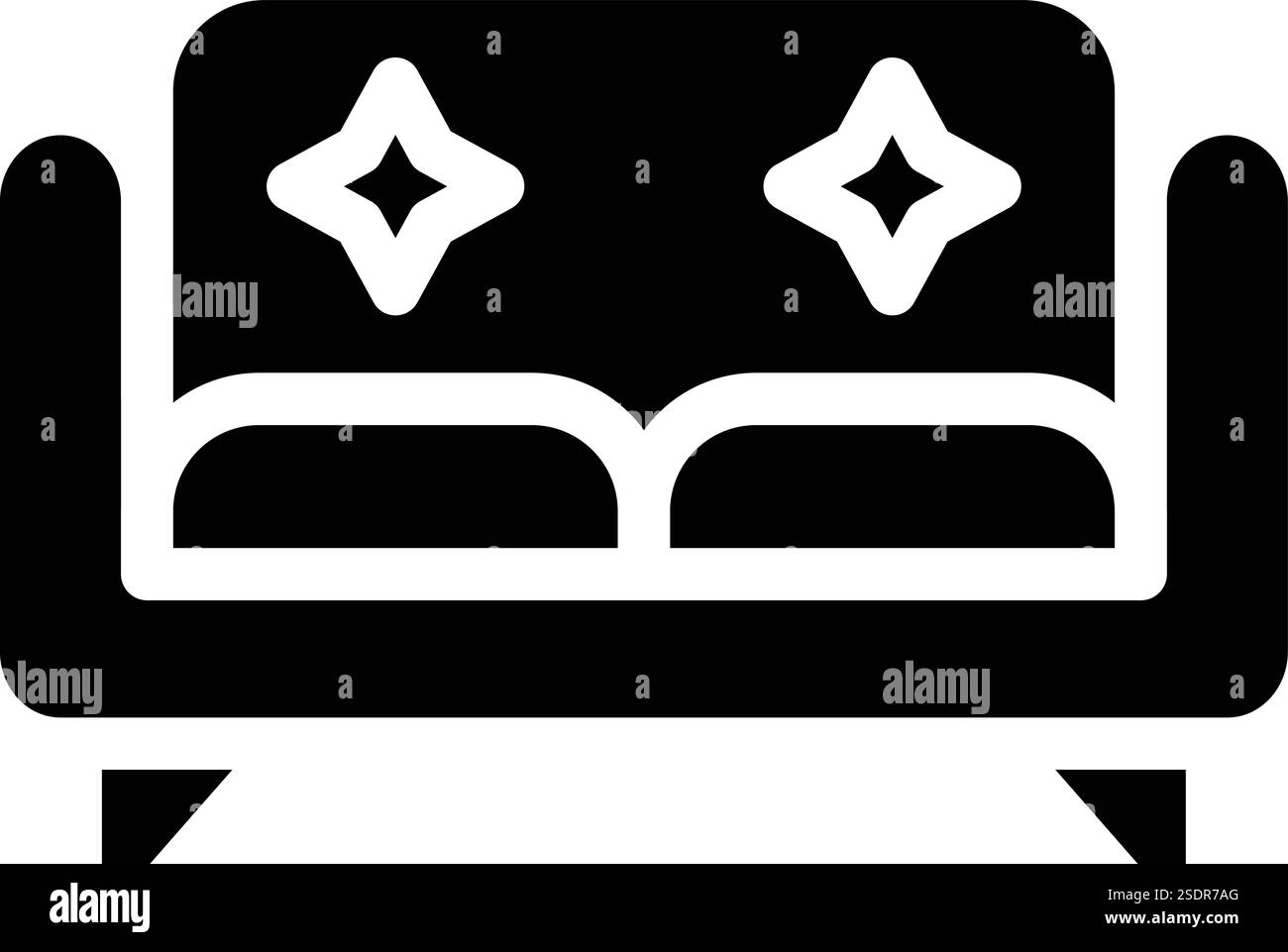 Sofa Vektor Symbol Design Illustration Stock Vektor