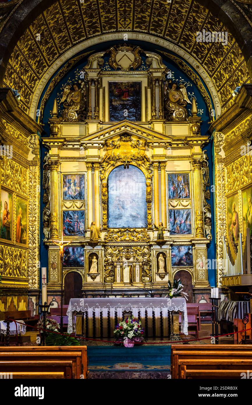 basilika des Heiligtums von Lluc, 17. Jahrhundert, Escorca, Sierra de Tramuntana, Mallorca, Balearen, Spanien. Stockfoto