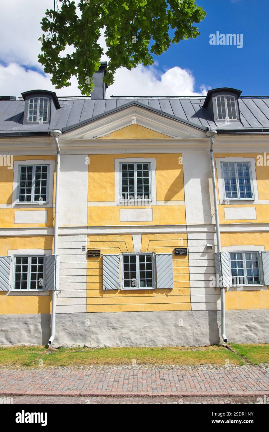 Porvoo Tuomiokapitulin Talo, das historische Kapitelhaus von Porvoo, Finnland. Stockfoto