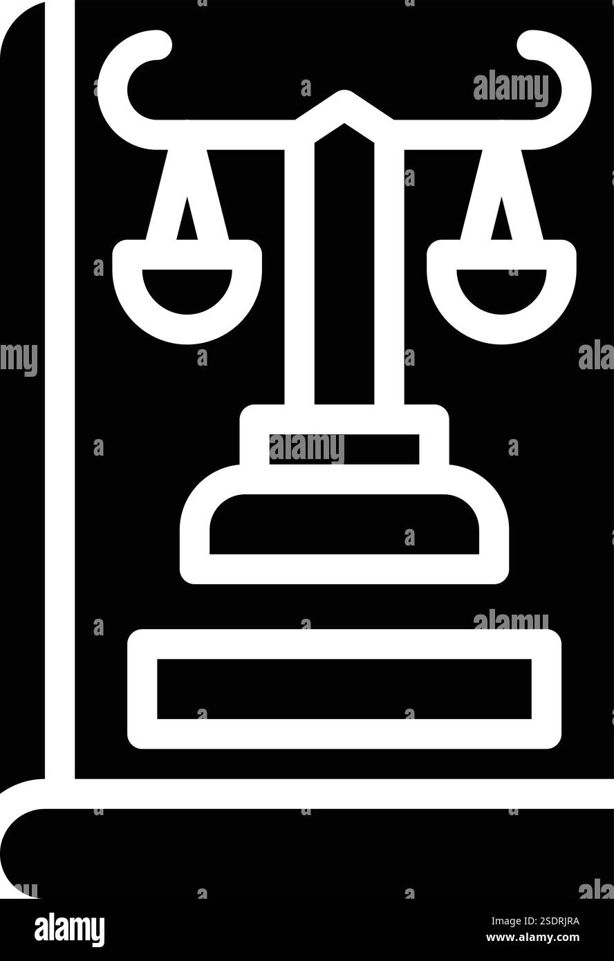 Vektor-Symbol Für Unternehmensrecht Konstruktionsillustration Stock Vektor