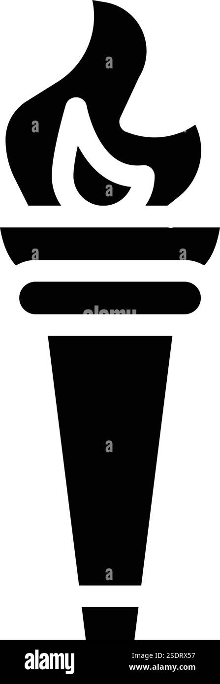 Feuerfackel Vektor Symbol Design Illustration Stock Vektor