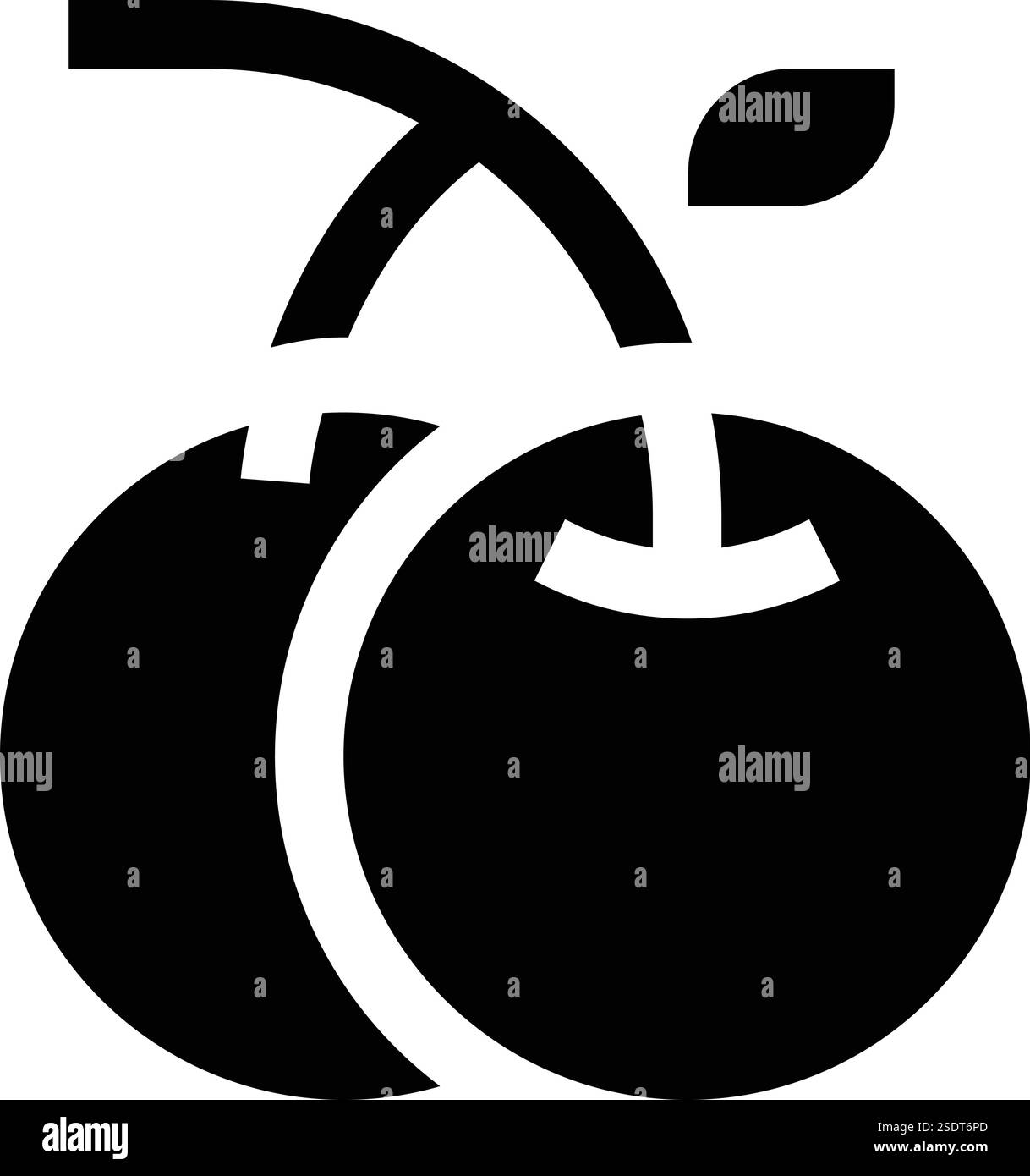 Cherry Vector Icon Design Illustration Stock Vektor