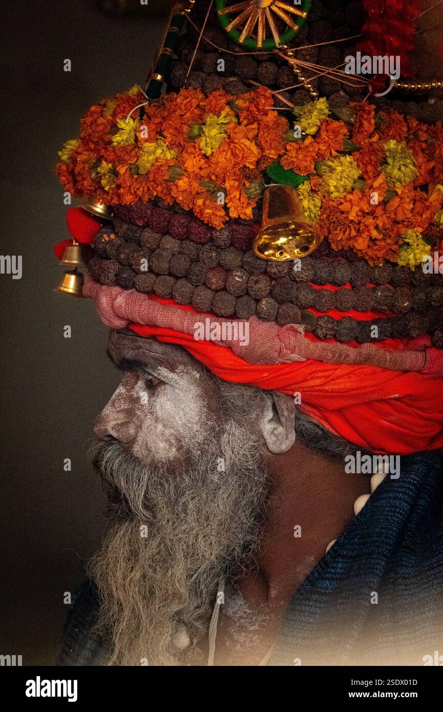 Nagasadhu in Mahakumbh 2025 Stockfoto