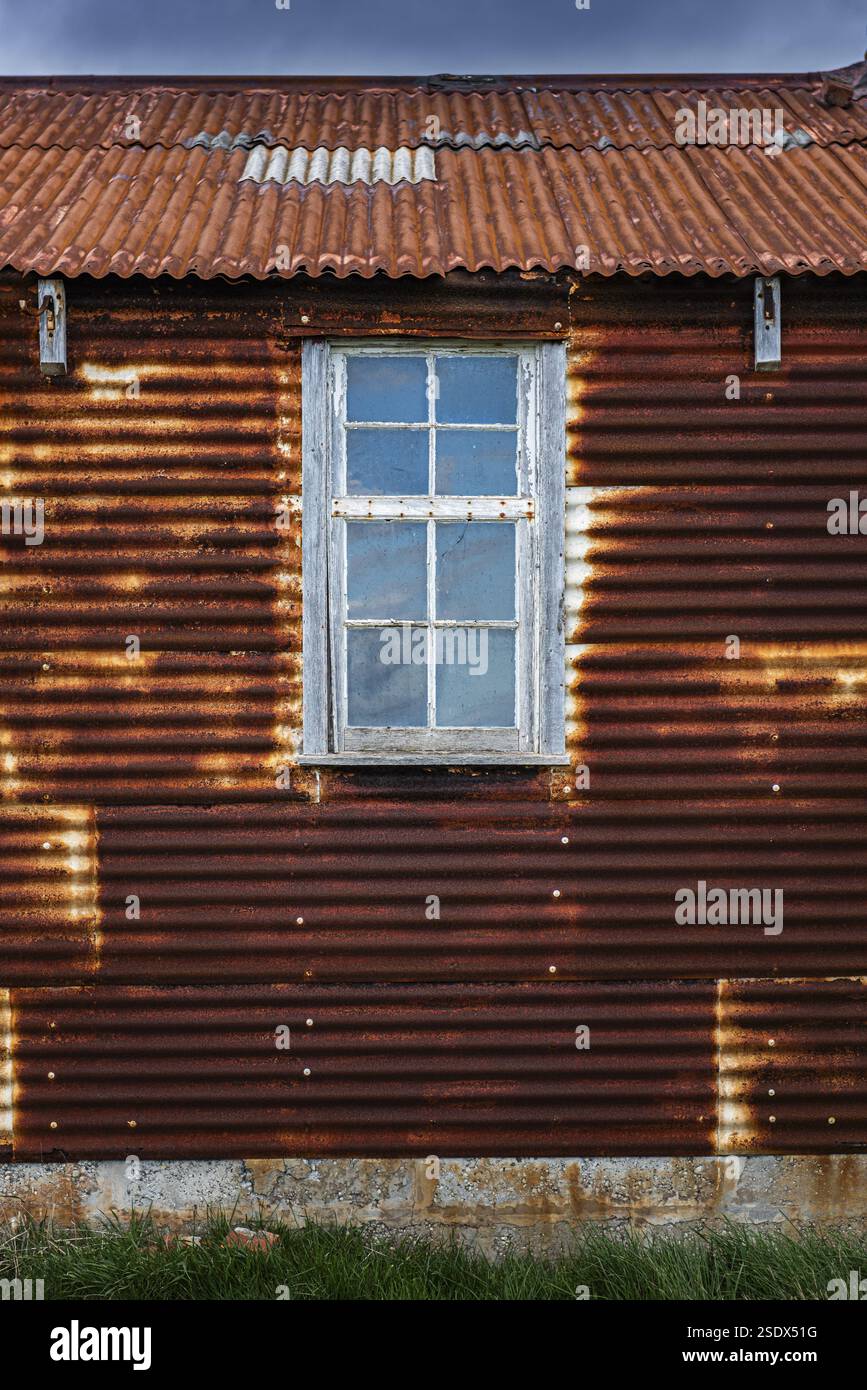 Siedlungsgebäude, Pebble Island, Falklandinseln, Großbritannien, Südamerika Stockfoto