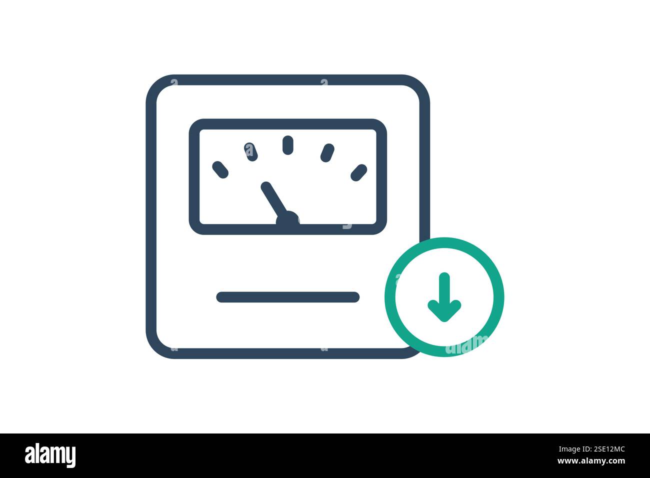 Symbol für Gewichtsverlust. Liniensymbolstil. Symbol für Fitnessstudio und Fitness. Vektor-Illustration für Gym-Elemente Stock Vektor