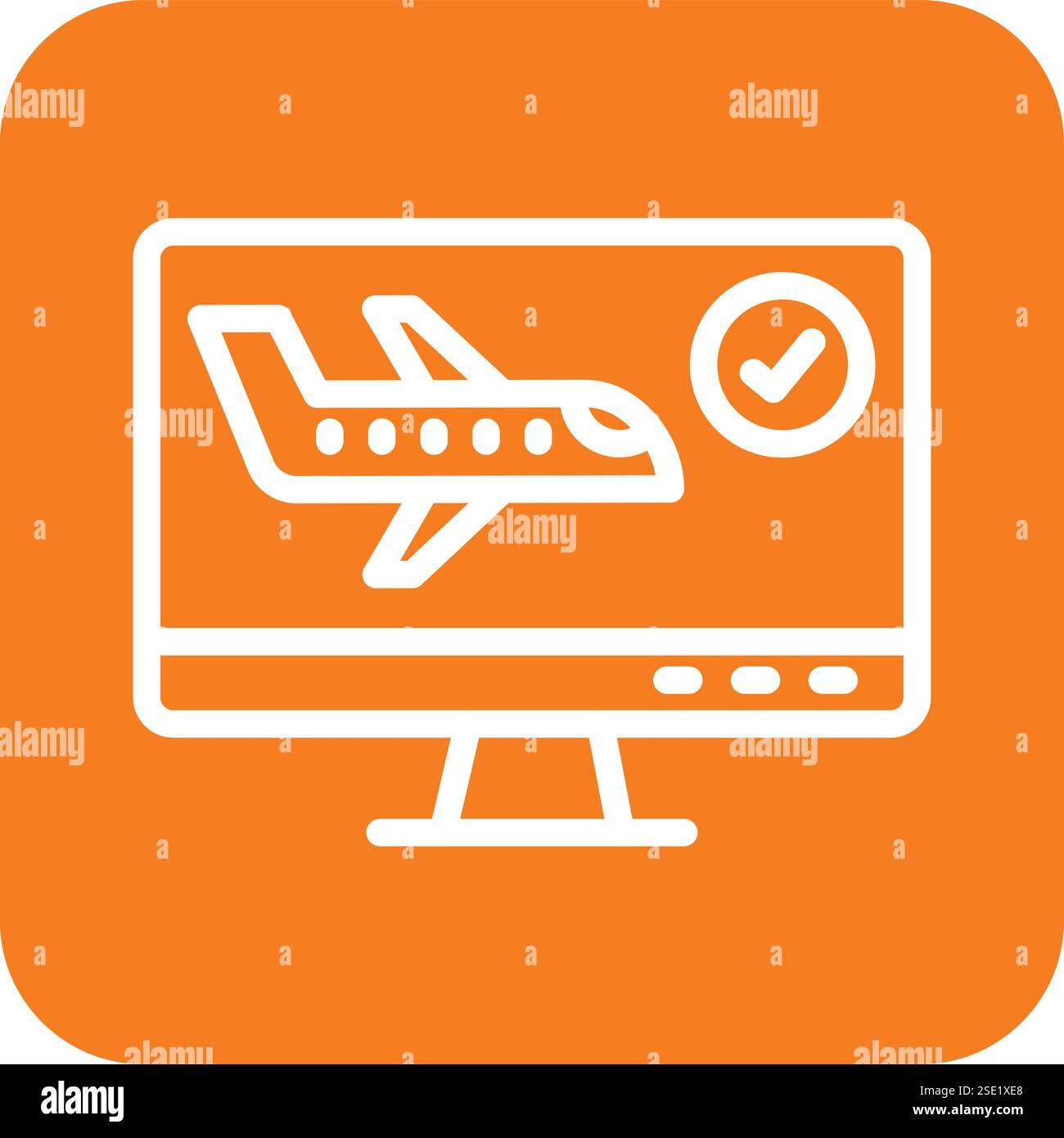 Illustration des Vektorsymbols einchecken Stock Vektor