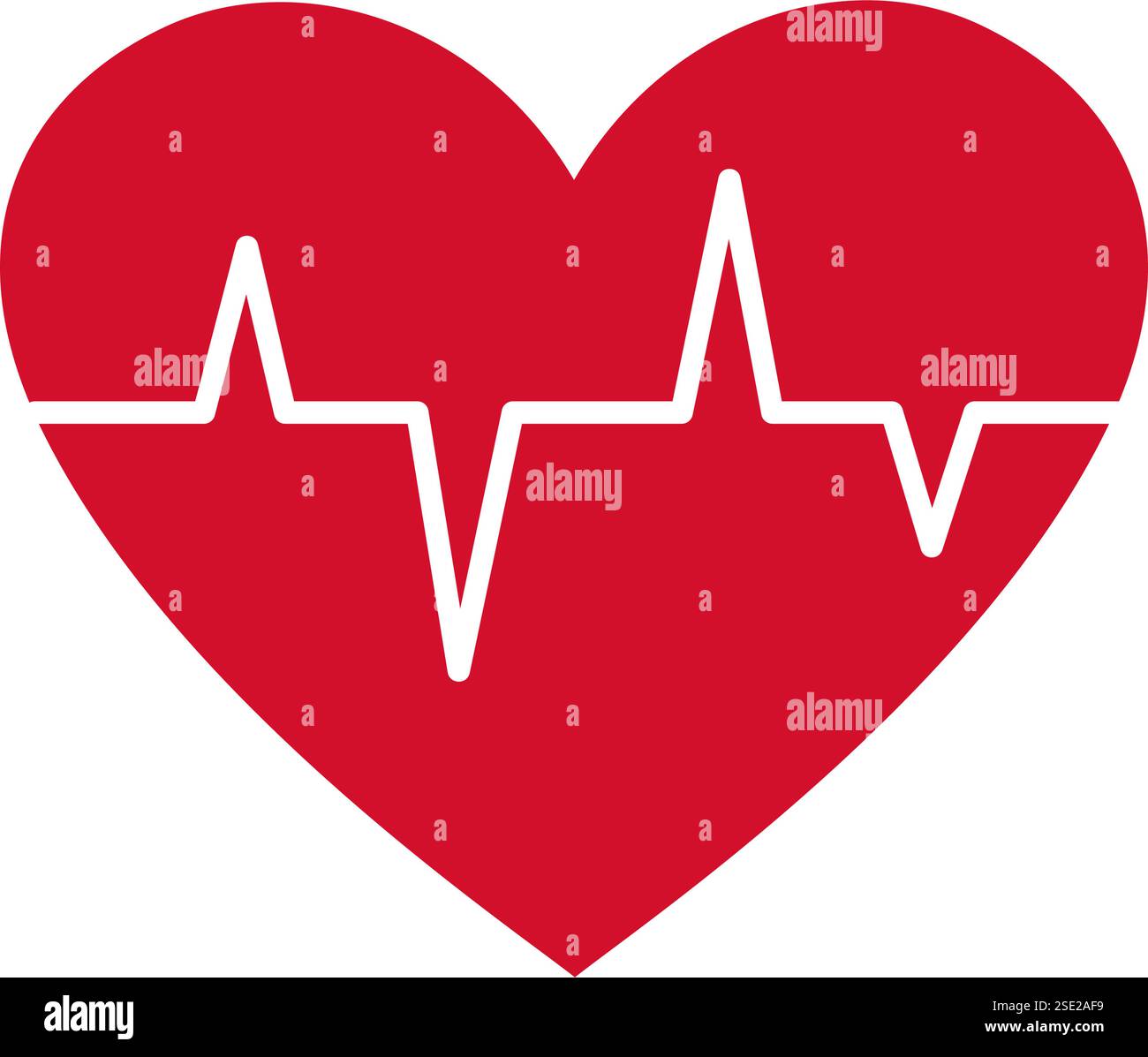 Herzschlaglinie im Herzen Symbol. Pulse Rate Konzept Doodle Stil Hand gezeichnet trendy flache Stil Liebe isolierte Icon romantisches Symbol der Liebe für Tag Grußkarte Linie Kunst Vektor Illustration Stock Vektor