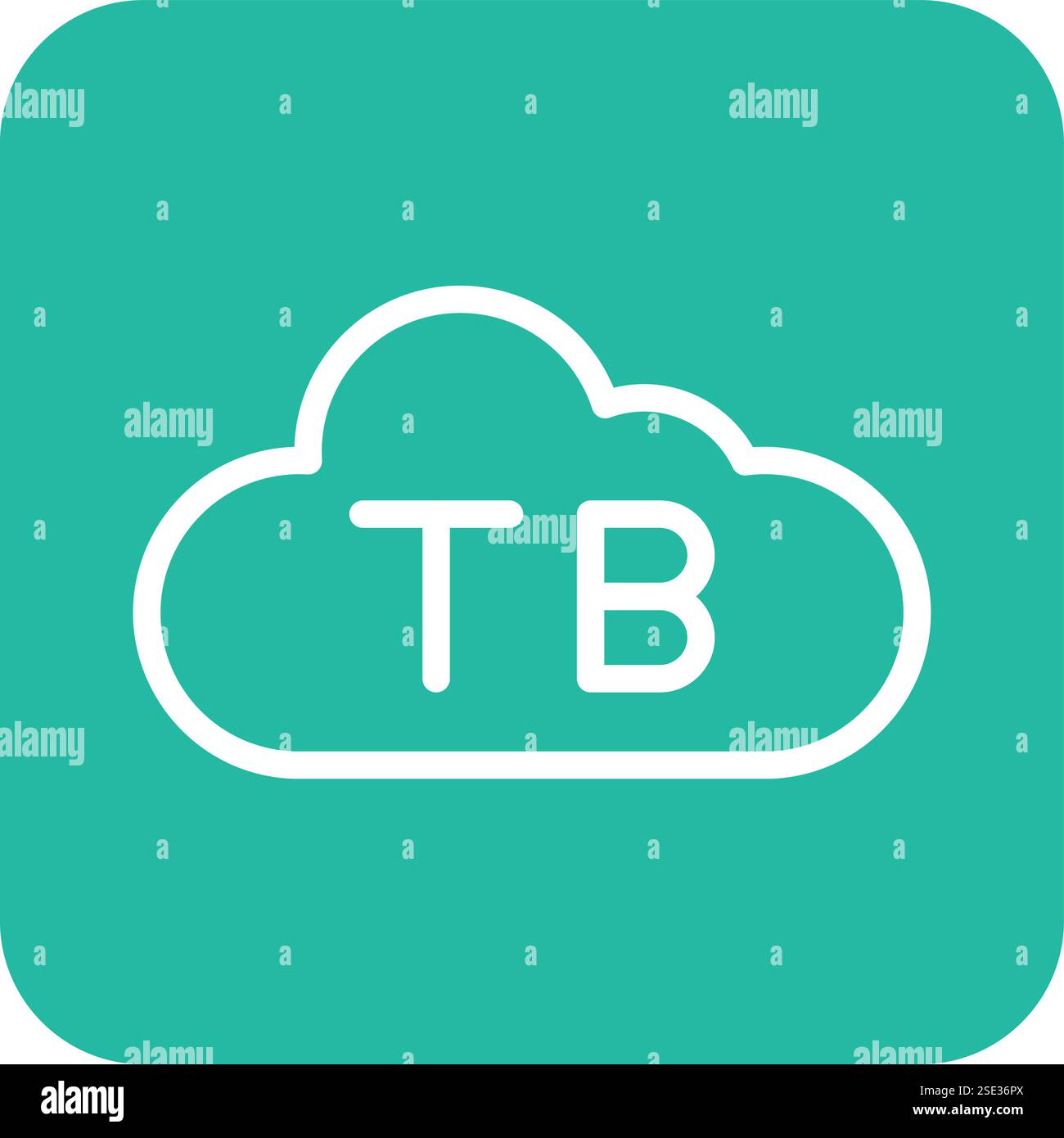 TB Cloud Vector Symbol Design Illustration Stock Vektor