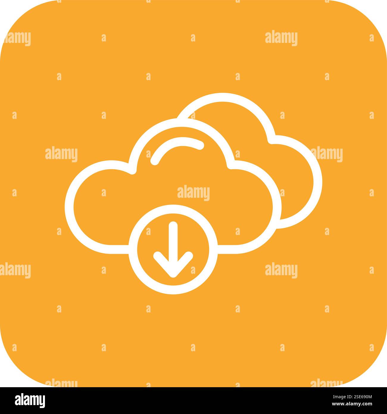 Cloud Download Vektor-Symbol Design-Illustration Stock Vektor