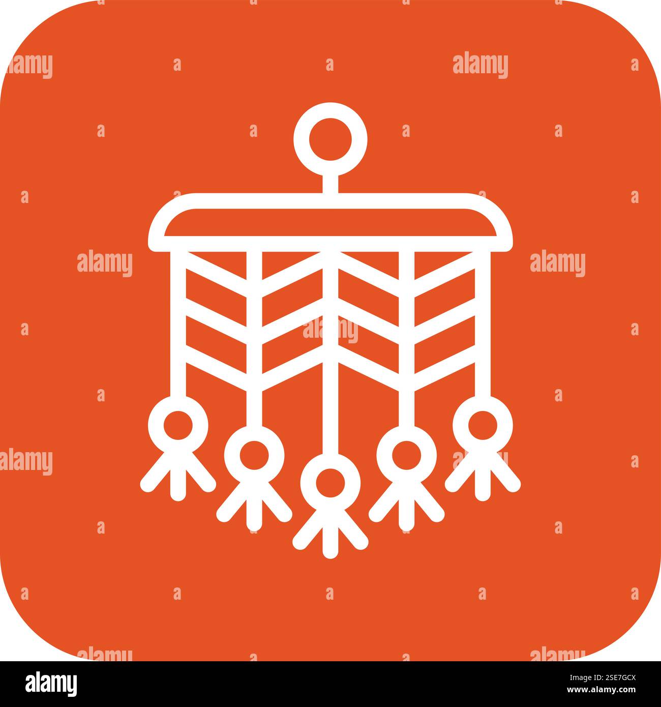 Makramee-Vektor-Symbol Design-Illustration Stock Vektor