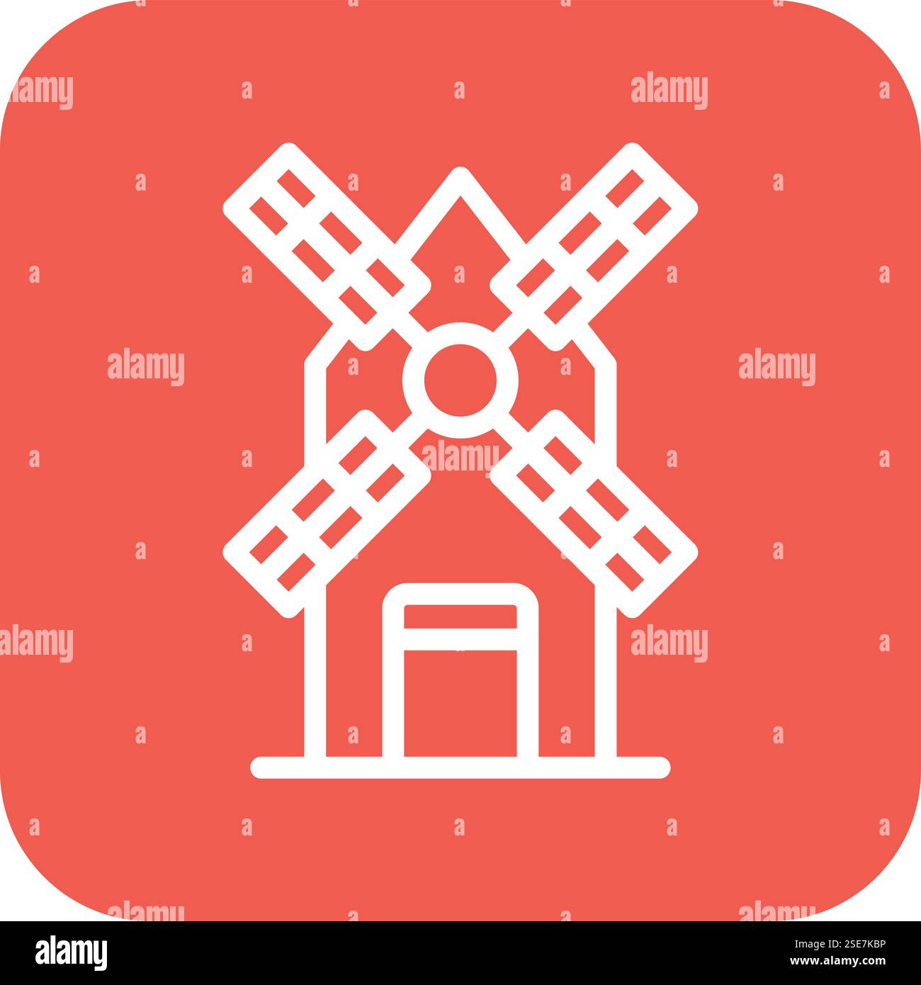 Windmühle Vektor Symbol Design Illustration Stock Vektor