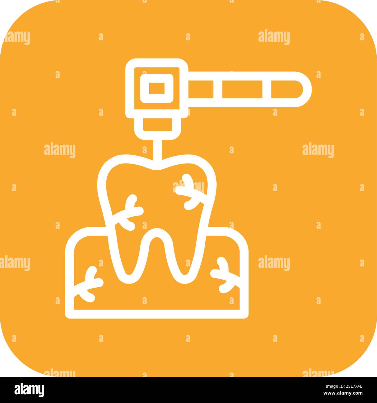 Dentalbohrer Vektor-Symbol-Design-Illustration Stock Vektor