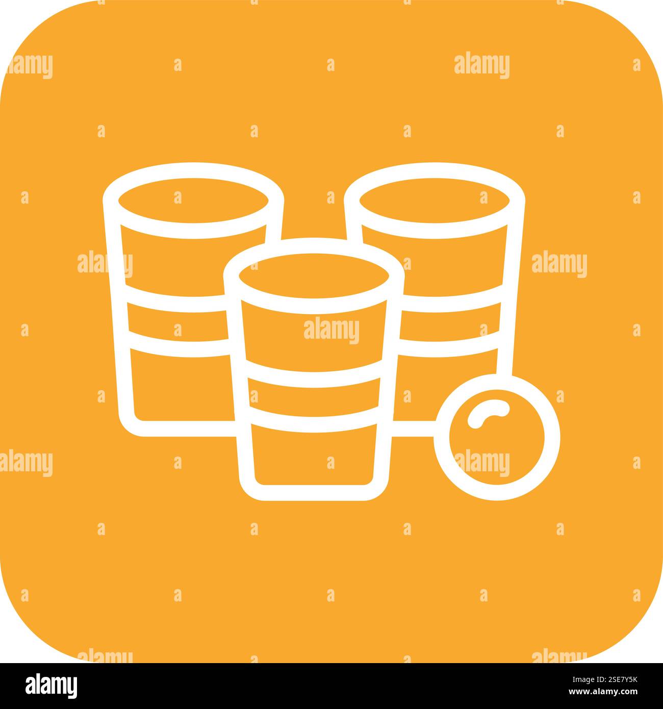 Bier Pong Vektor Symbol Design Illustration Stock Vektor