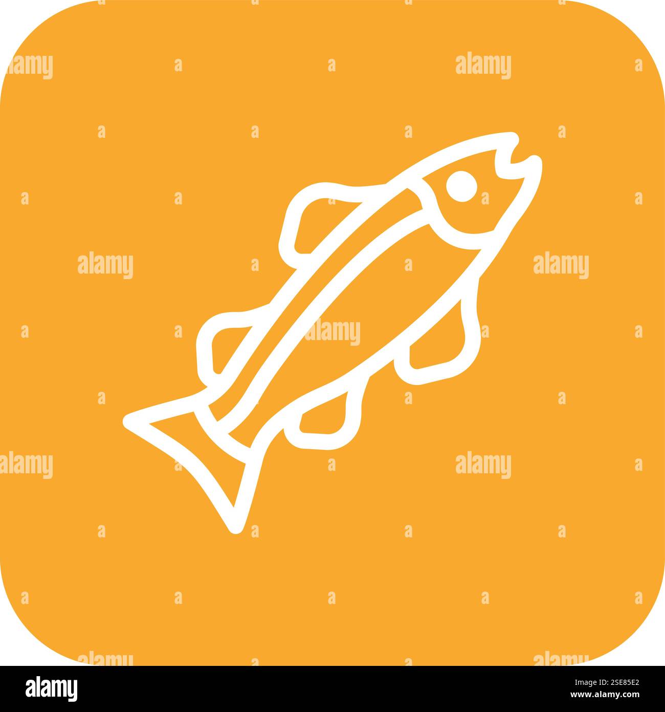 Lachsvektor-Symbol-Design-Illustration Stock Vektor