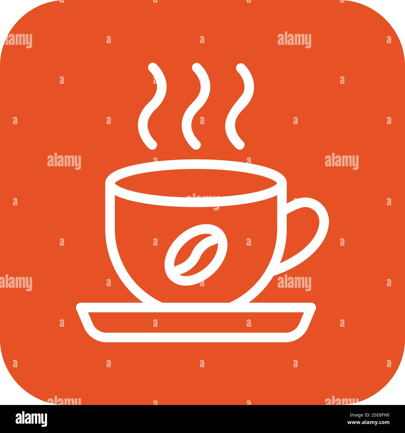 Hot Coffee Vector Icon Design Illustration Stock Vektor